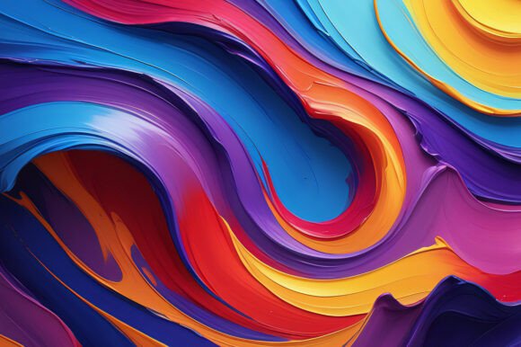 A Colorful Swirly Paint Background
