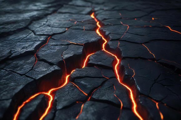 A Crack in the Ground: A Unique Background for Creative Projects