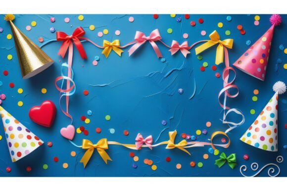 A Frame of Ribbons and Bows: A Versatile Background for Creative Projects