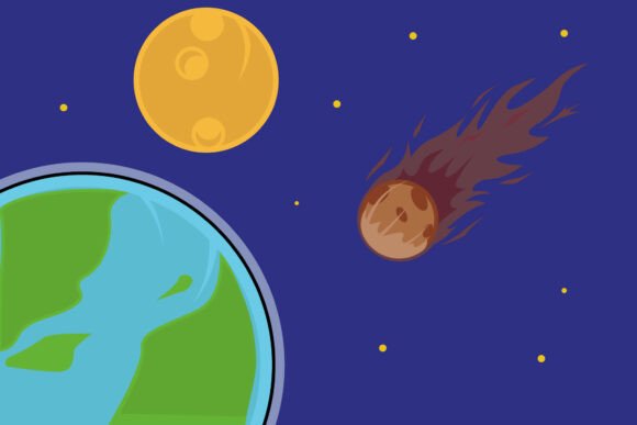 Comet Will Fall to Earth Vector Design