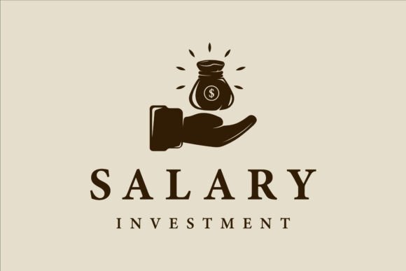 Hand of Business Man and Money Bag Logo