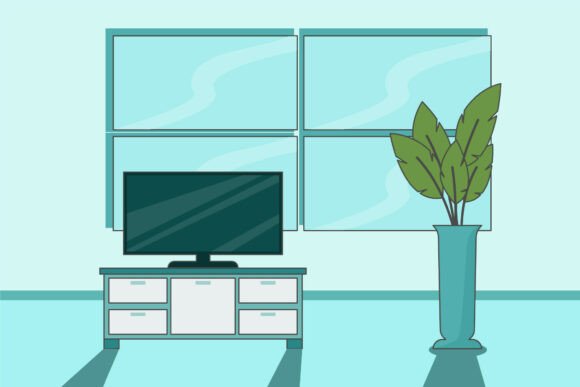 Living Room Vector Illustration Design: A Versatile Tool for Modern Design Projects