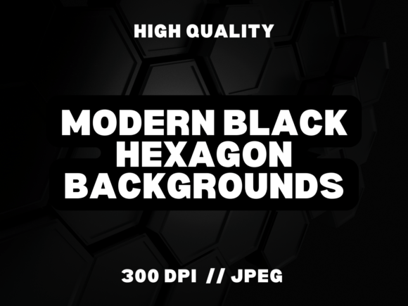 Modern Black Hexagon Backgrounds