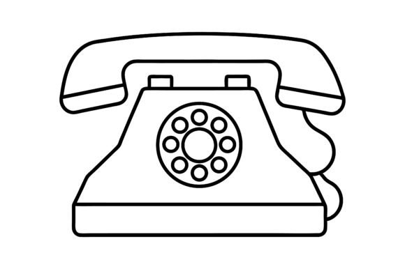 Telephone Lineart Vector Icon: A Timeless Design for Modern Use