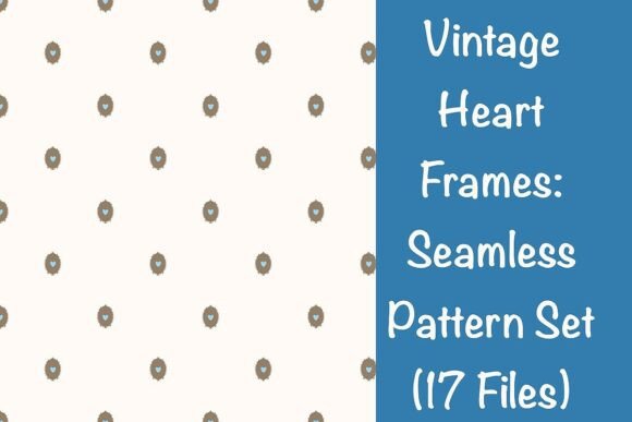 Vintage Heart Frames Seamless Pattern
